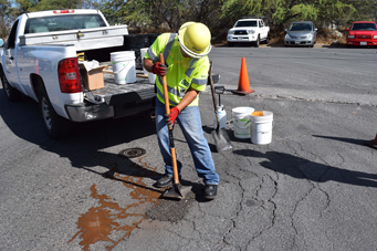 Asphalt repair by G P Maintenance Solutions on pothole in Kapolei Asphalt repair by G P Maintenance Solutions on pothole in Kapolei