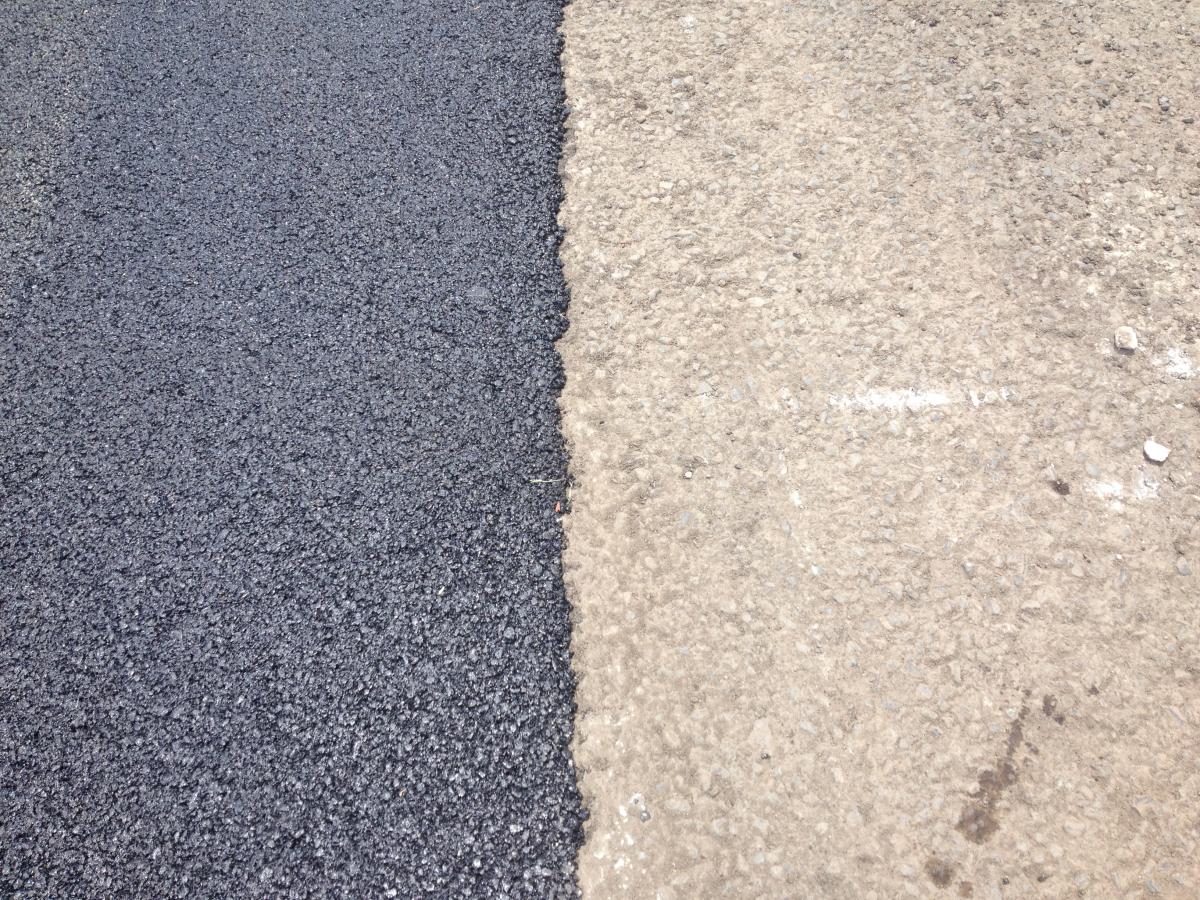 oxidized pavement comparison