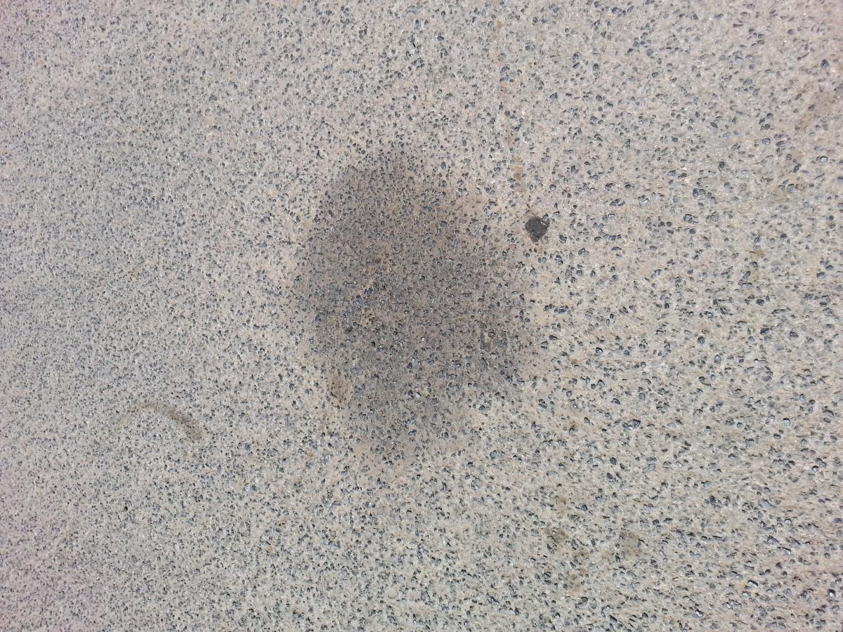 oil stain on asphalt