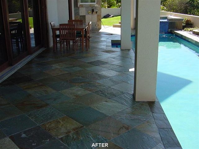 image of coated pool deck